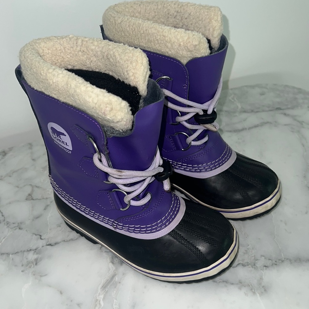 Purple Kids Sorel Boots 🌈